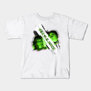 beetlejuice themed fabric pattern design Kids T-Shirt